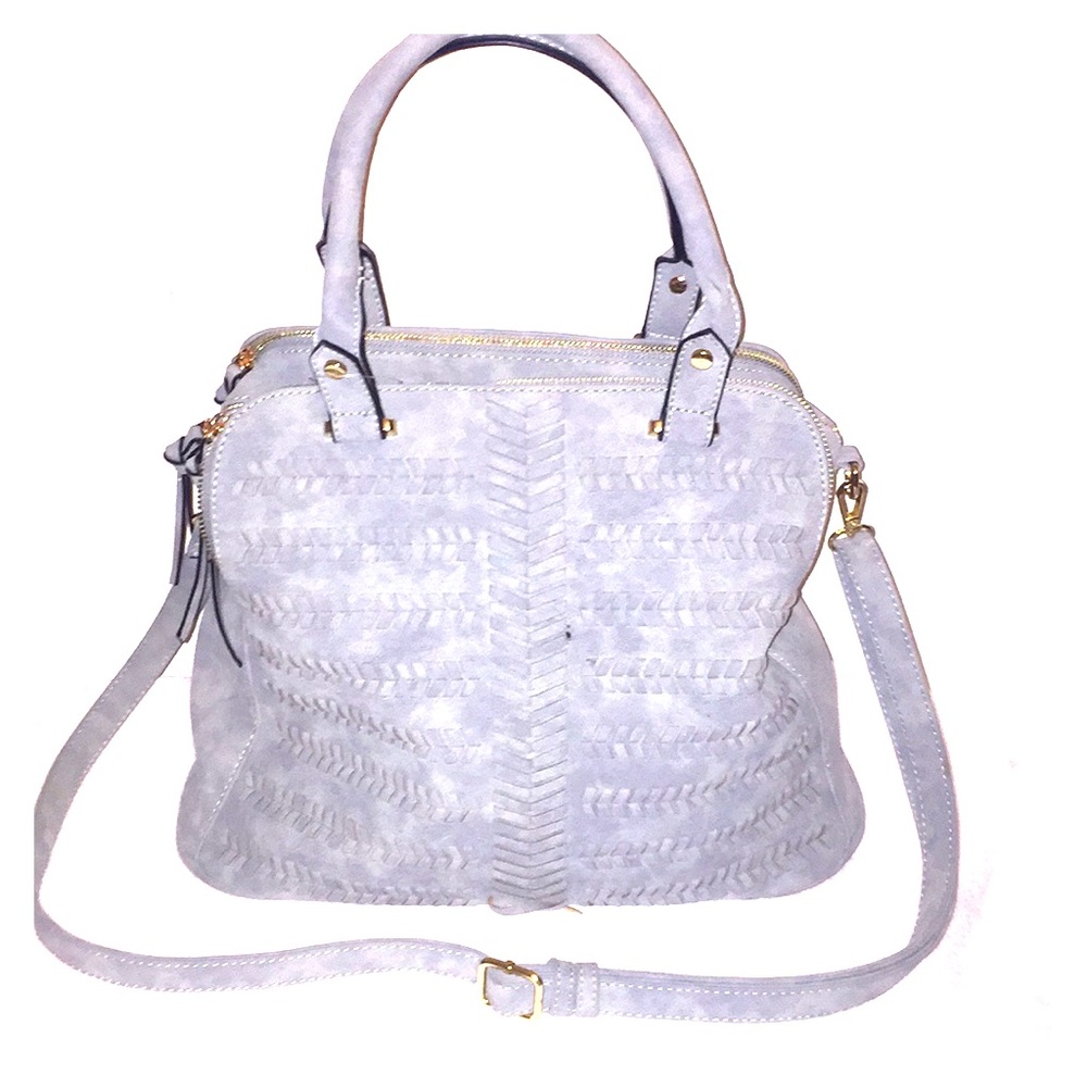 Light Blue faux leather purse